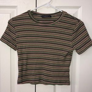 Brandy Melville Colorful Striped Tee💞